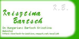 krisztina bartsch business card